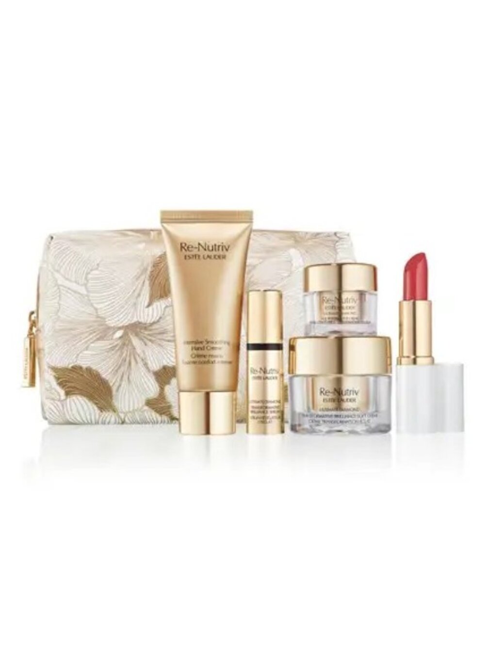 Beautiful Estee Lauder Cosmetic Bag with travel size items